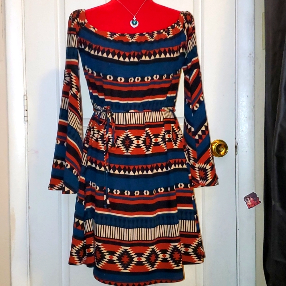 Dress w/ Aztec Patterns size Meduim to Large